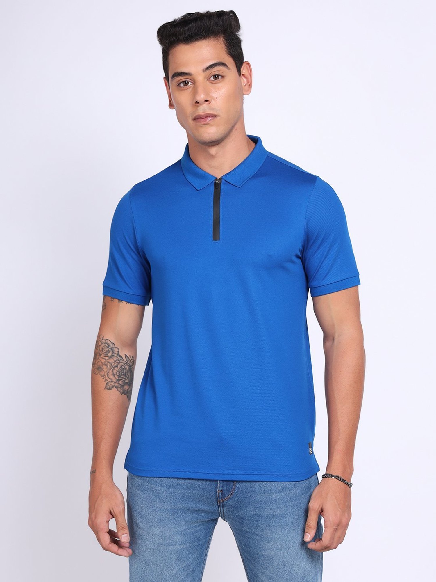 Lee Blue Slim Fit Polo T-Shirt