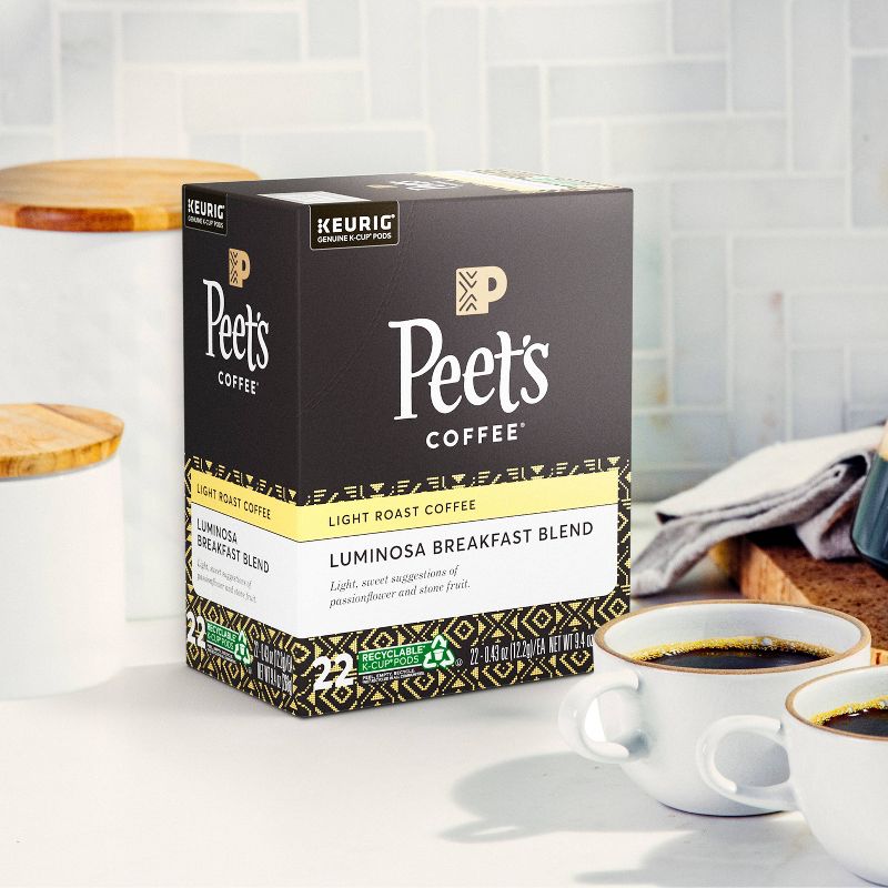 Peet's Colombia Luminosa Light Roast Coffee - Keurig K-Cup Pods - 22ct