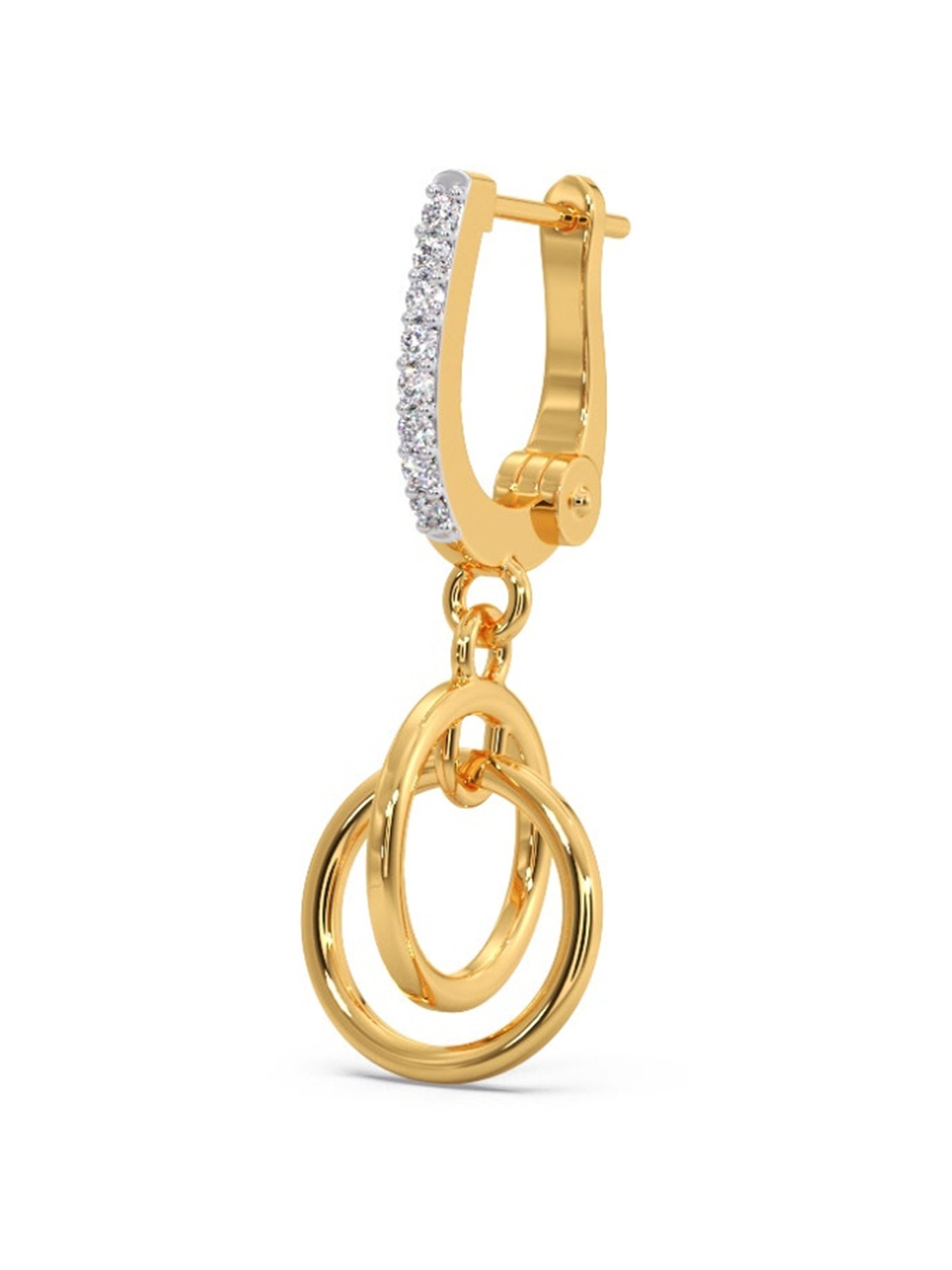 P.C. Chandra Jewellers 18 kt Gold & Diamond Earrings