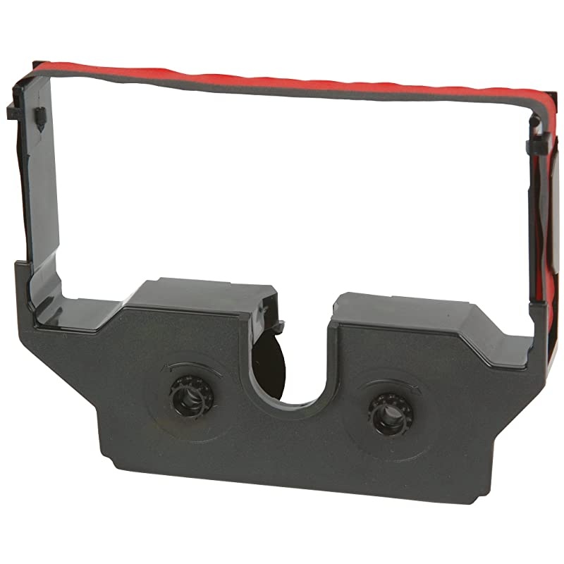 11262 Universal Twin Spool Compatible Calculator Cartridge, Replaces Manufacturers Parts ERC-02BR and EA-106RC, 1 Pack,Black/red