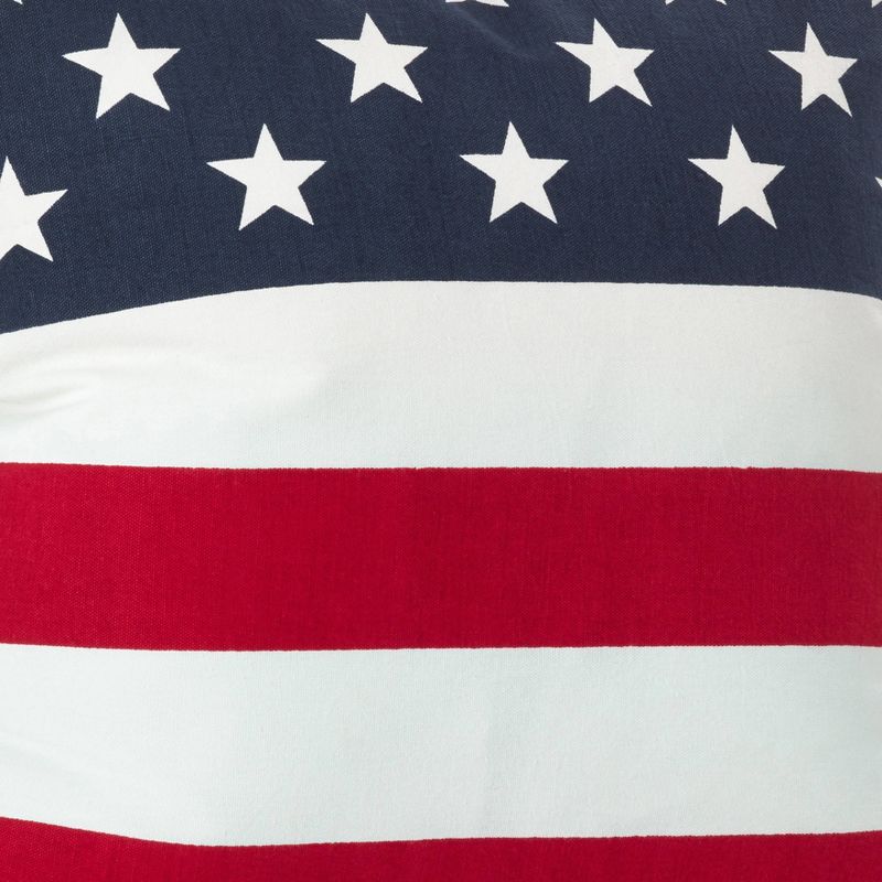 Star & Striped Design Throw Pillow (20") - Saro Lifestyle