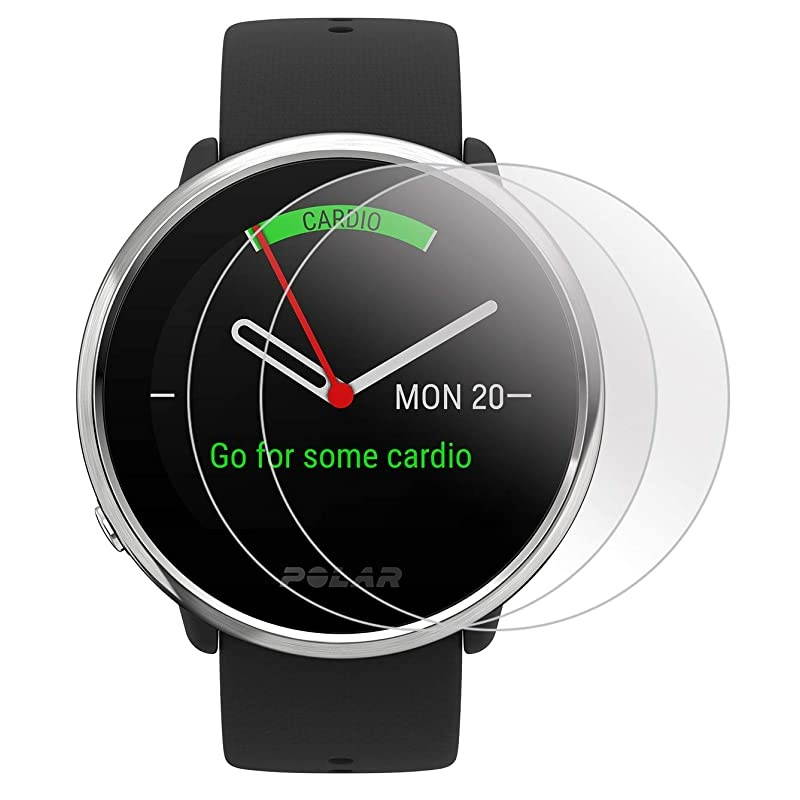 Polar Ignite Fitness GPS Watch Power Bundle (White-Silver, M/L) | with  HD Screen Protectors & Portable Charger | Polar Precision Heart Rate, Integrated GPS & Sleep Plus Tracking