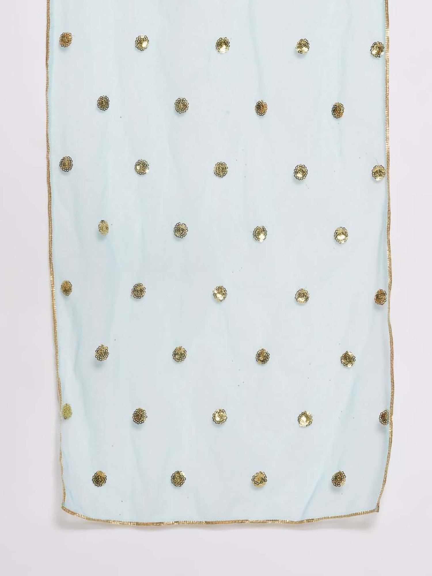 Little Bansi Firozi Blue Cotton Floral Print Kurta Set