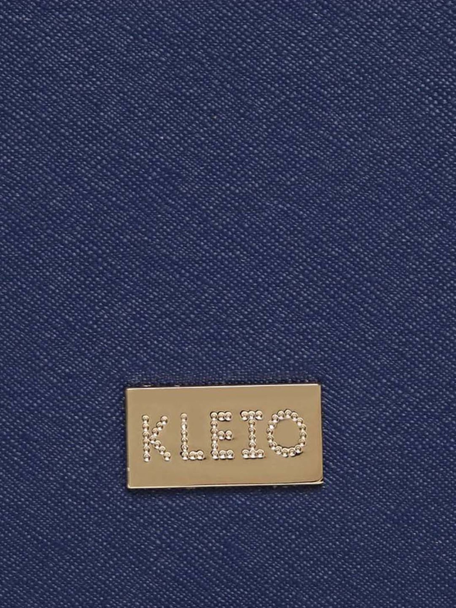 KLEIO Blue Solid Small Sling Handbag