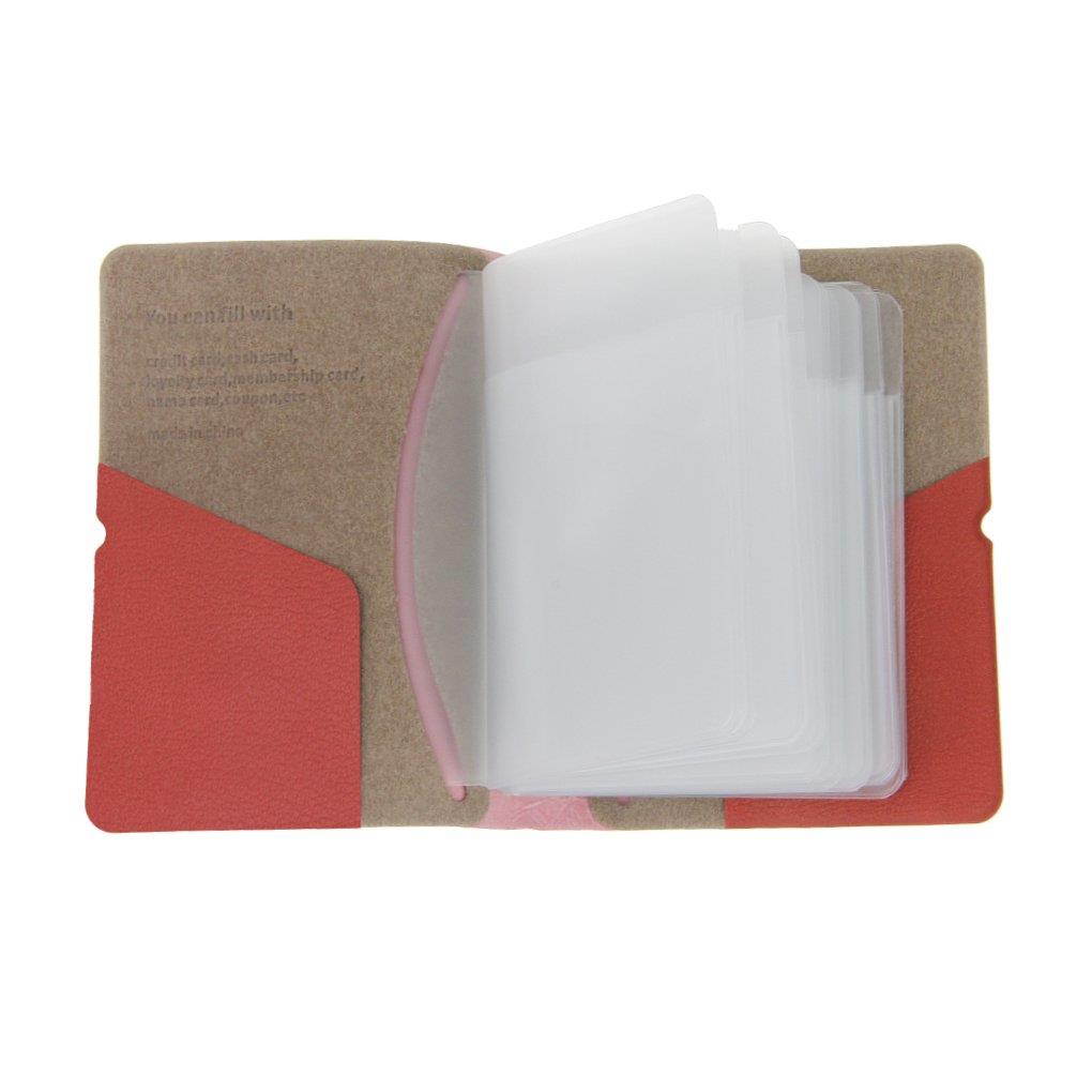 Business Credit Card Holder Case Wallet Purse Men Women PU Leather Practical Card Carry-on Bag Extra Card Book for 30 Cards with Index Cards for Easily Search