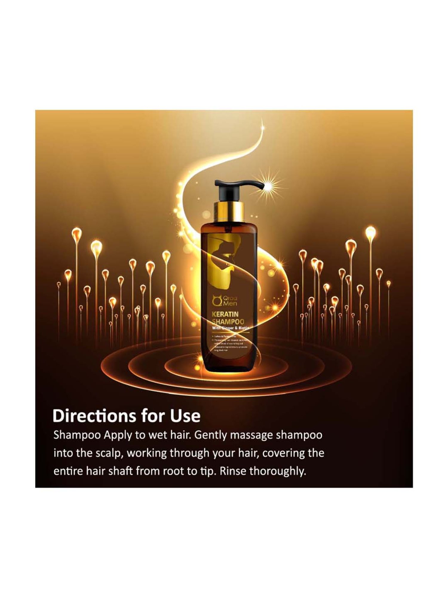 Qraa Men Keratin Shampoo - 200 ml