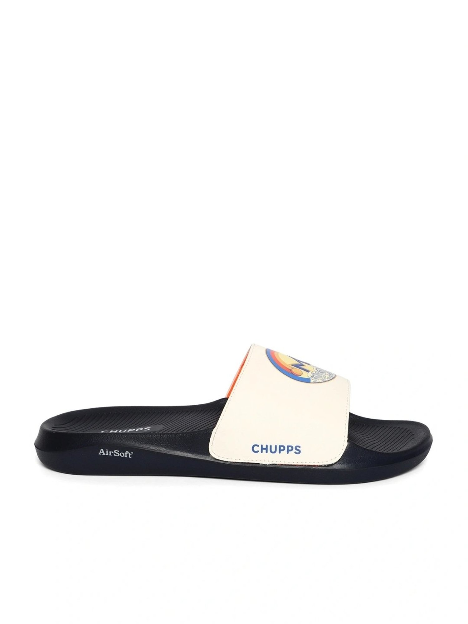 Chupps Men's Mumbai Indians White Slides
