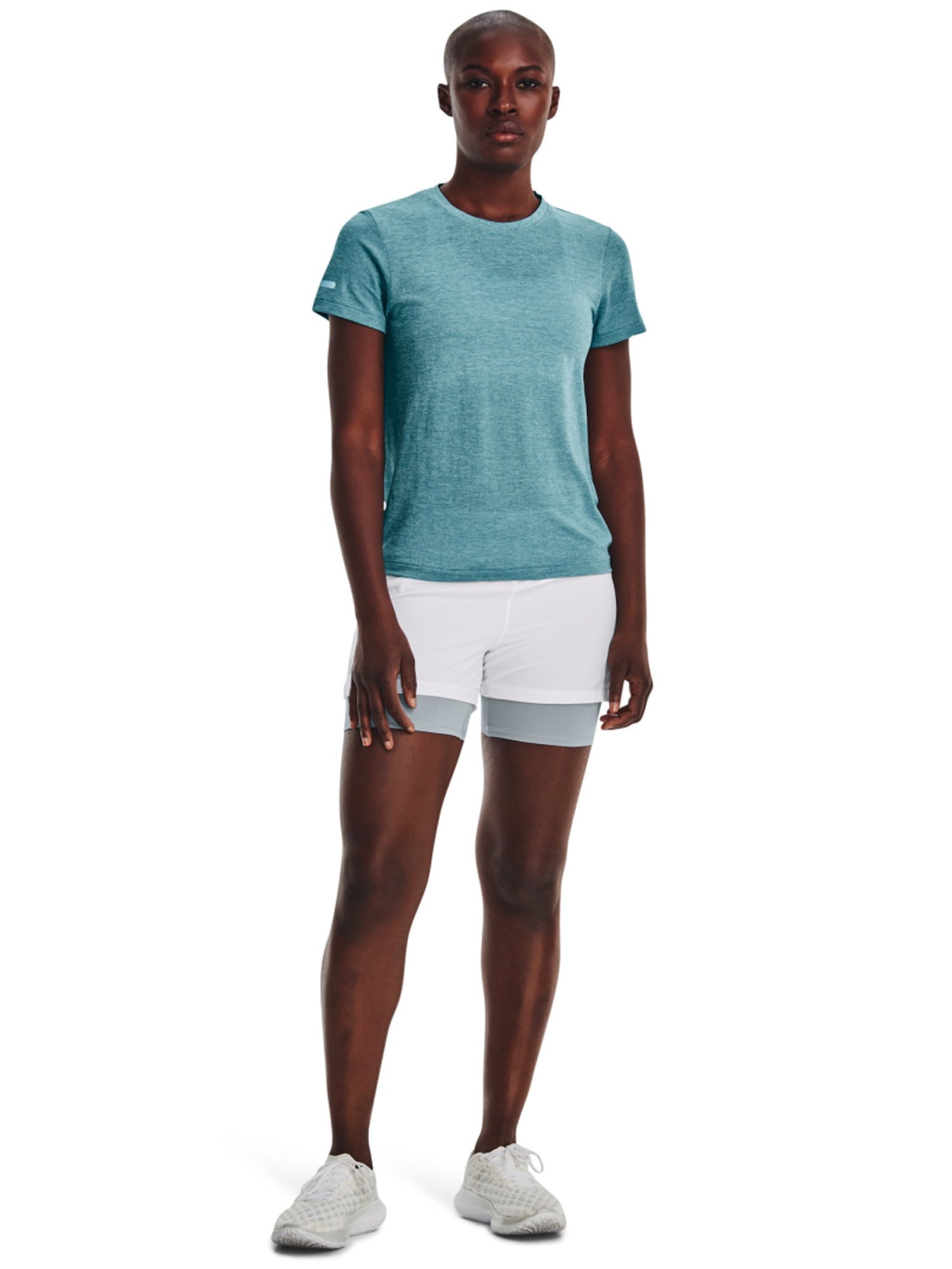 UNDER ARMOUR Blue Self Pattern Sports T-Shirt