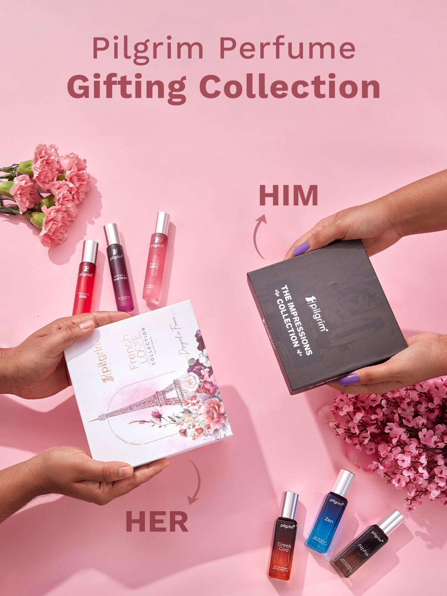 PILGRIM French Love Collection Eau de Parfum Gift Set for Women