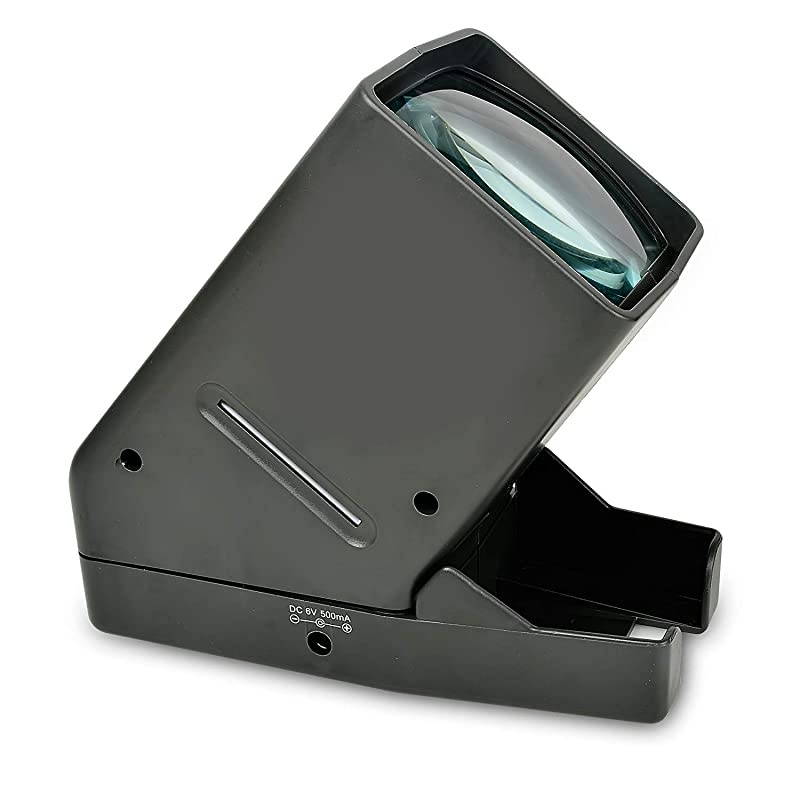 Lighted Viewing for 35mm Slides & Film Negatives, Desk Top/Portable Negative and Slide Viewer 3X Magnification,USB Powered 35mm Film and Slide Viewer