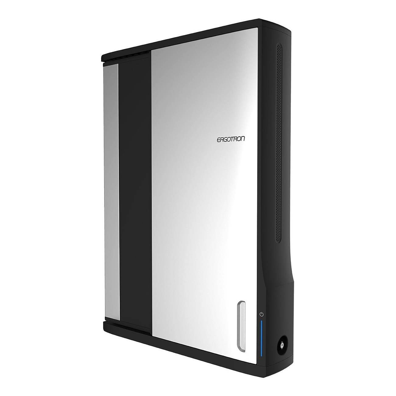 Ergotron Zip12 Charging Wall Cabinet - Up to 12" Screen Support - 44.40 lb Load Capacity - 35.6" Height x 26.4" Width x 5.9" Depth - Wall Mountable - Steel - Black, Silver