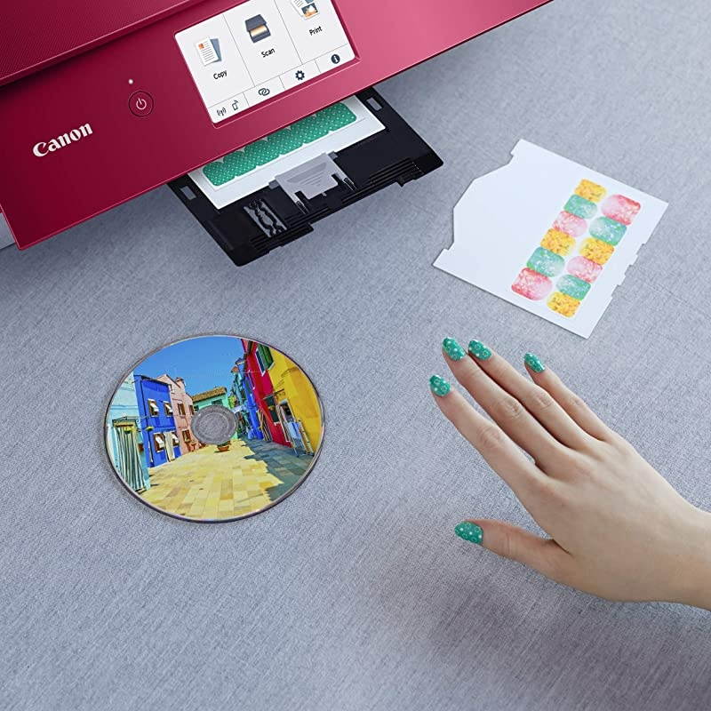 TS8320 All In One Wireless Color Printer Copier Scanner Home Inkjet Printerwith Mobile Printing Red Works with Alexa