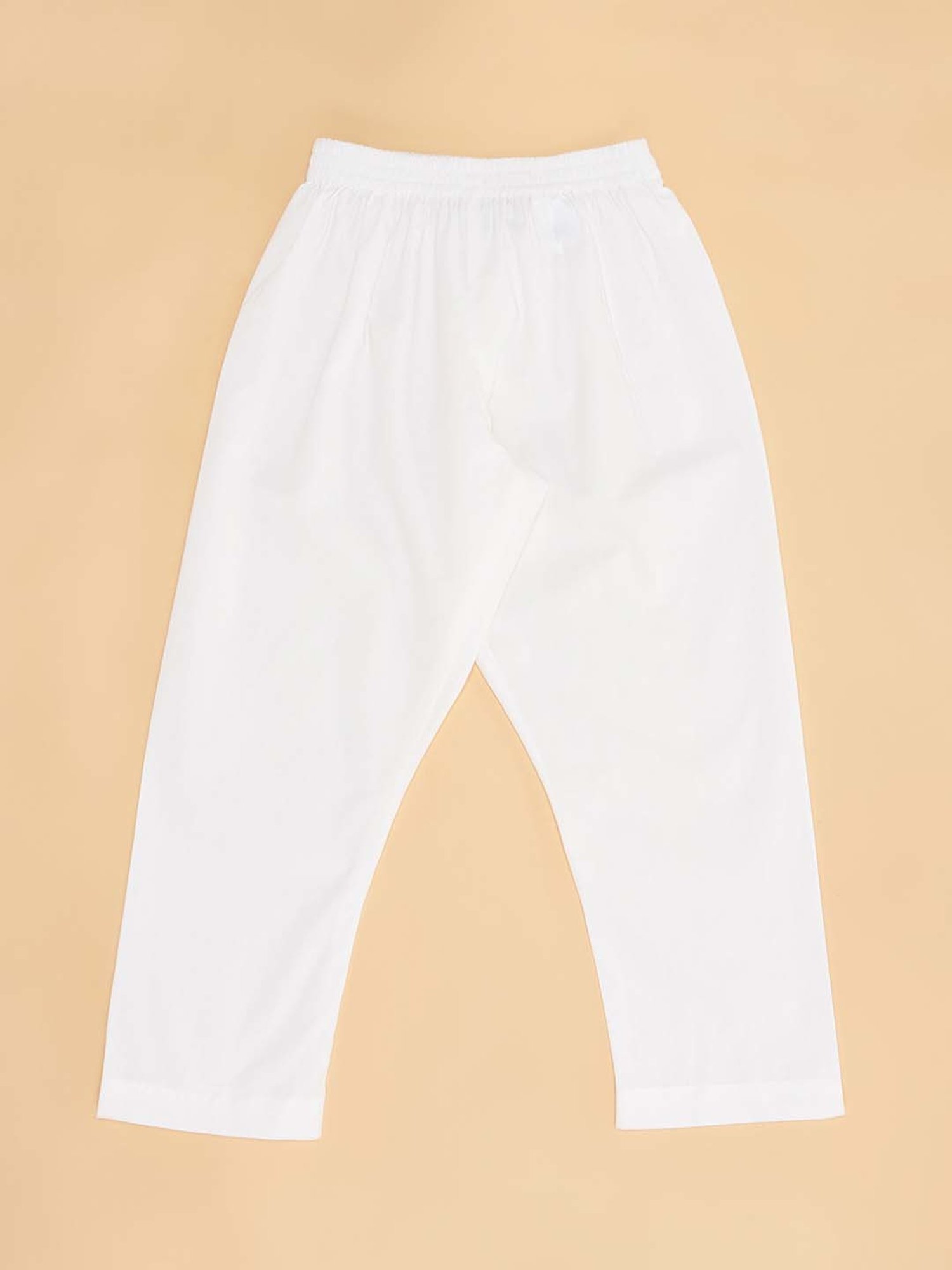 Indus Route by Pantaloons Kids Mustard & White Printed Full Sleeves Kurta Set