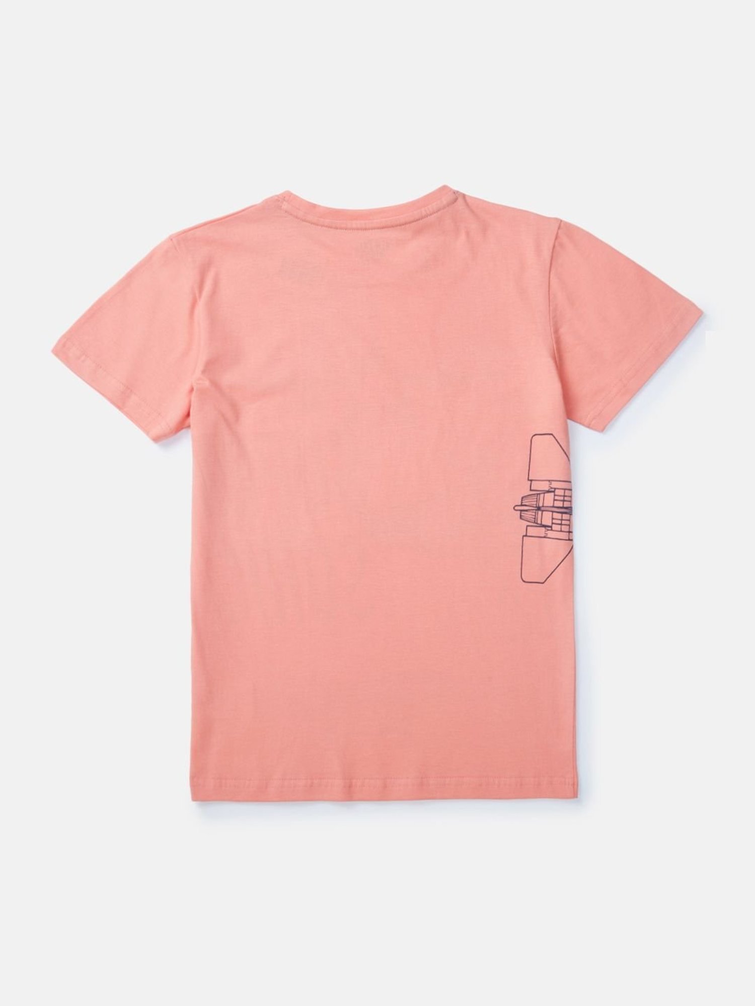 Palm Tree Kids Peach Printed T-Shirt