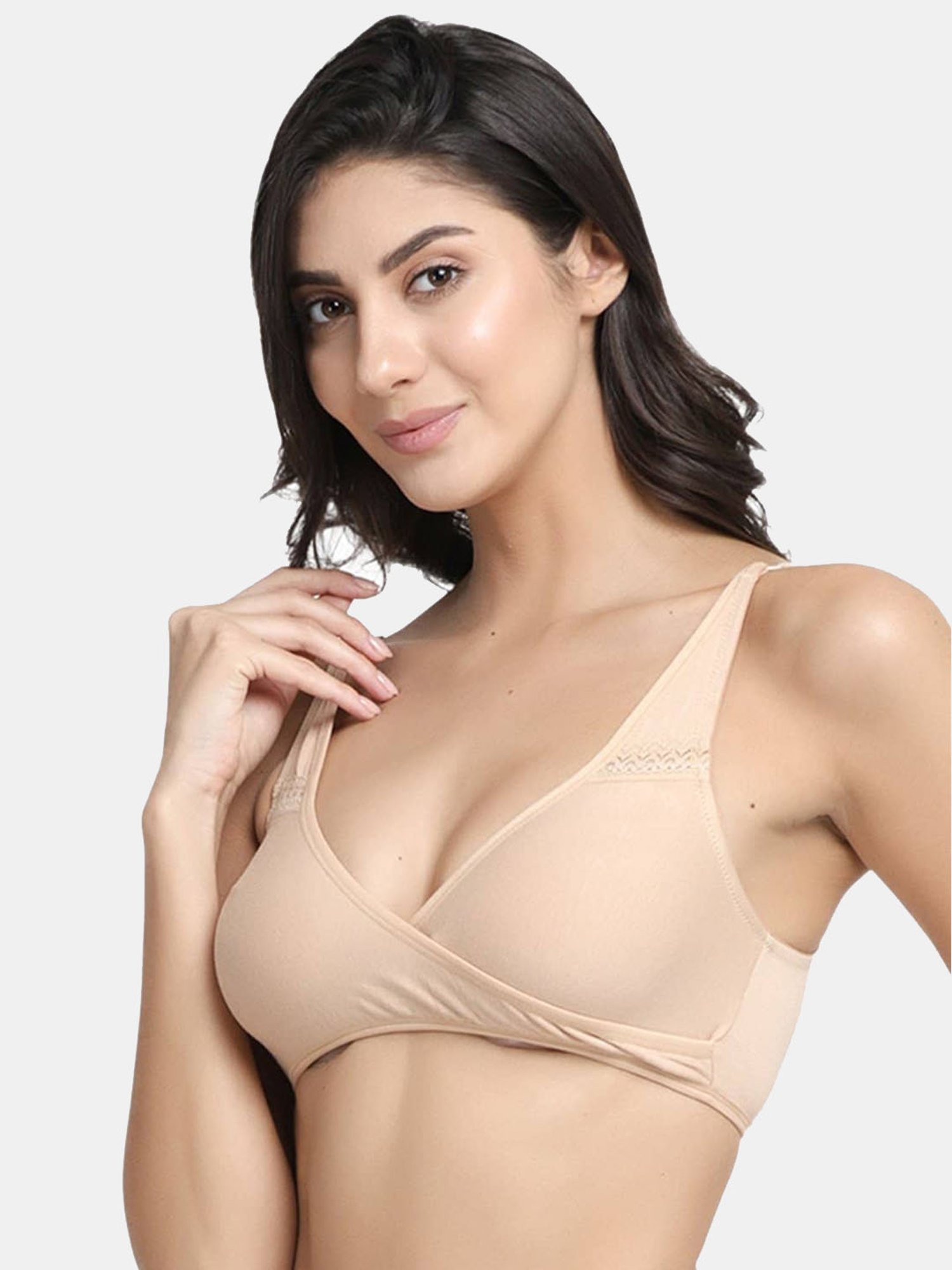 Inner Sense Multicolored Non Wired Non Padded Nursing Bra (Pack Of 2)