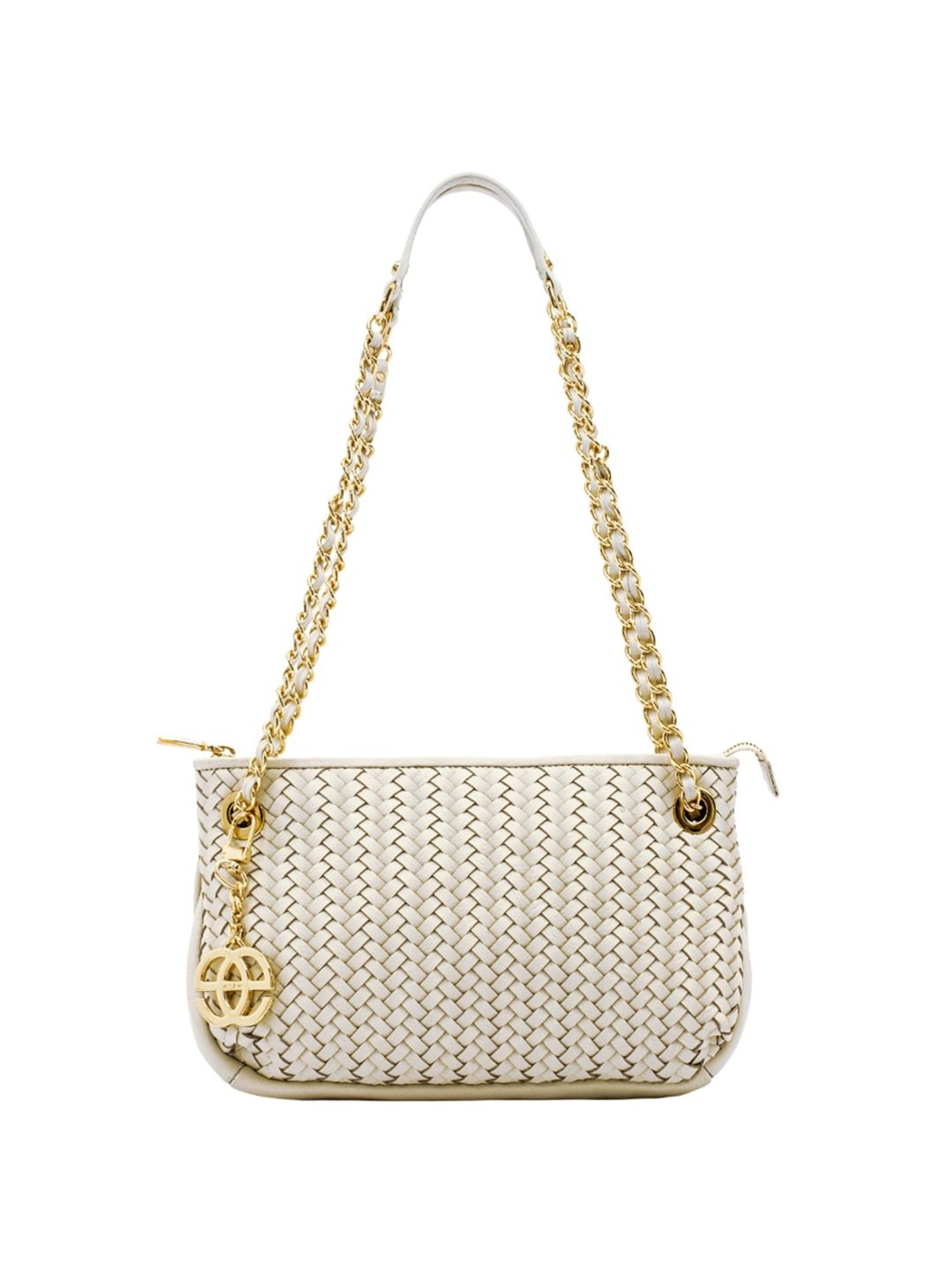 EskeWhite Textured Medium Handbag