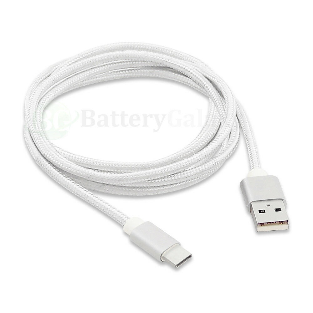 4X USB Type C 6FT Braided Nylon Charger Data Cable Cord for Android Cell Phone