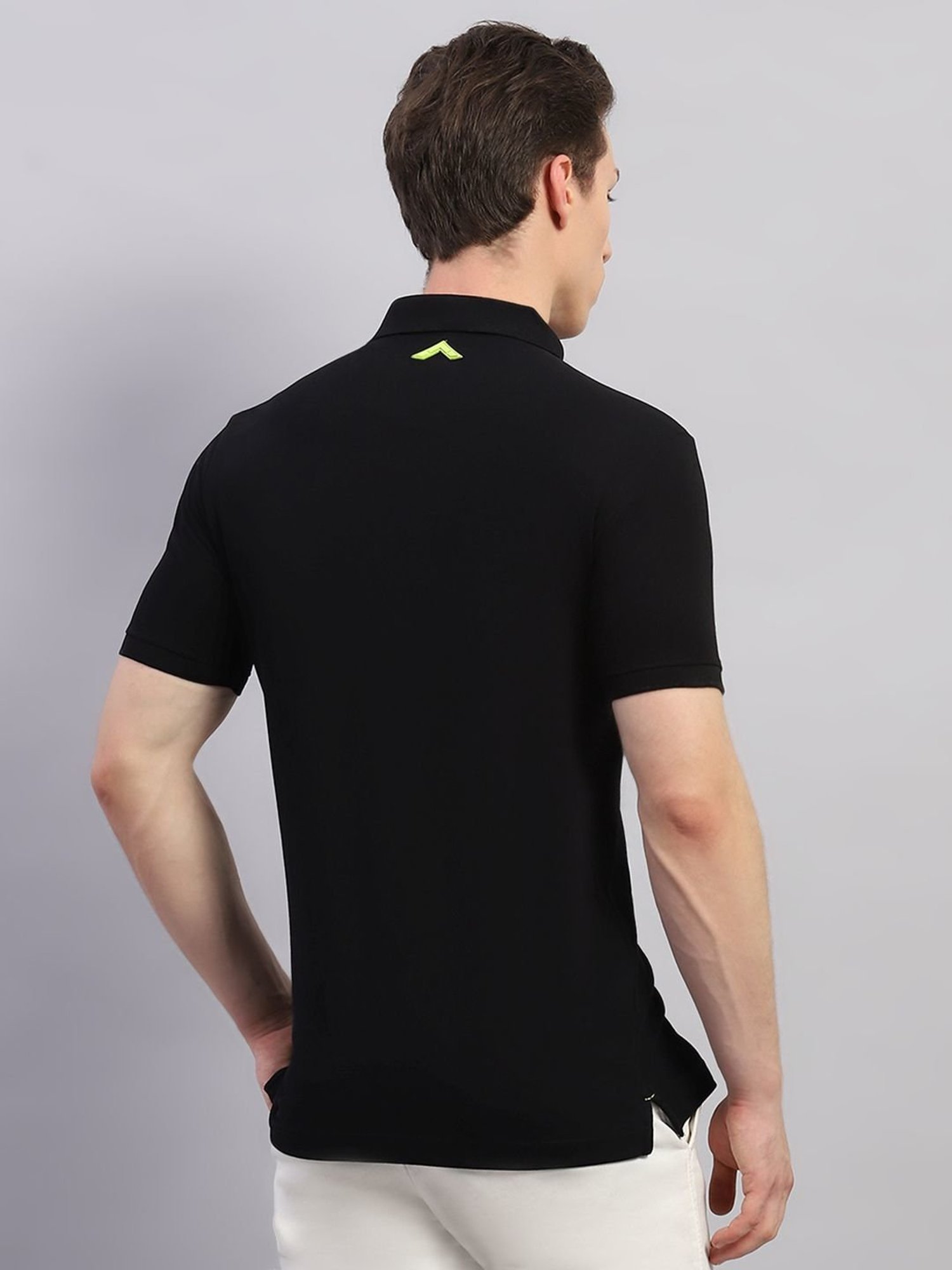 Rock.It Black Cotton Regular Fit Polo T-Shirt