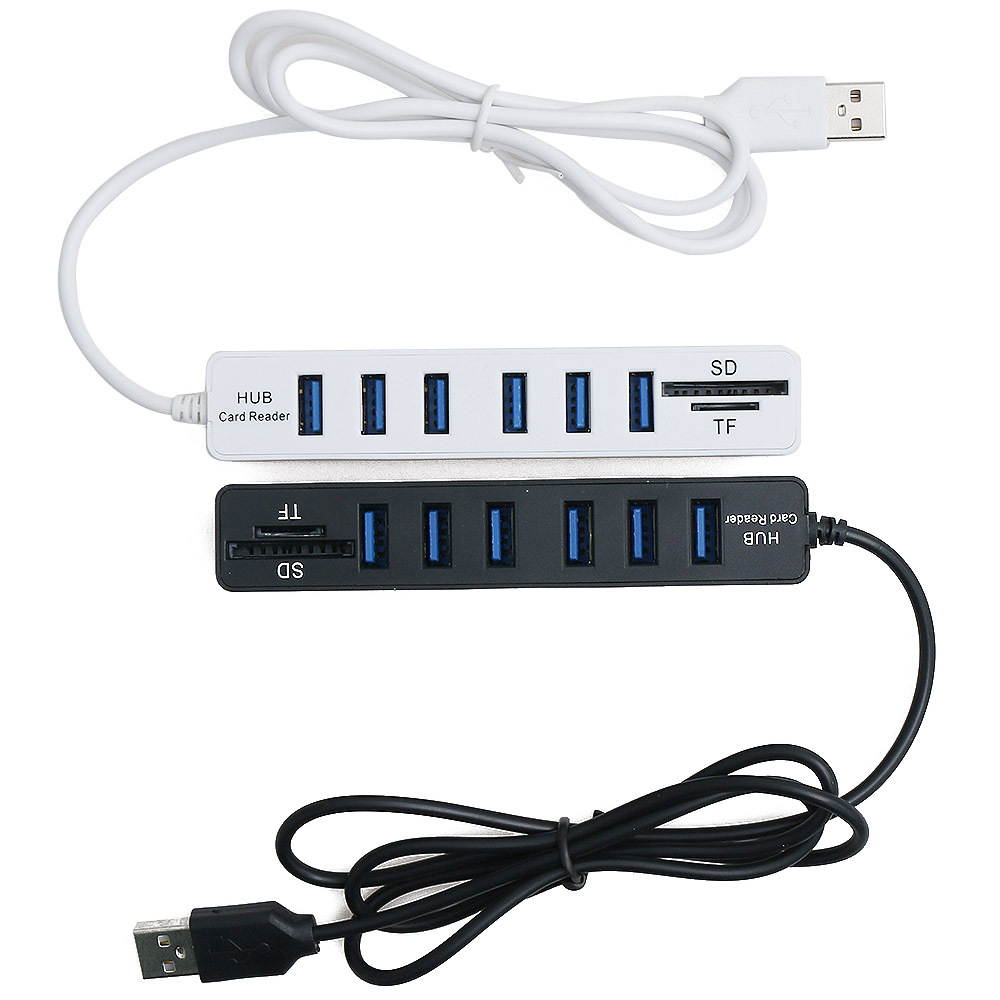 USB Hub 2.0 Multi USB 2.0 Hub USB Splitter High Speed 3 6 Ports 2.0 Hab TF SD Card Reader All In One For PC Computer Accessories