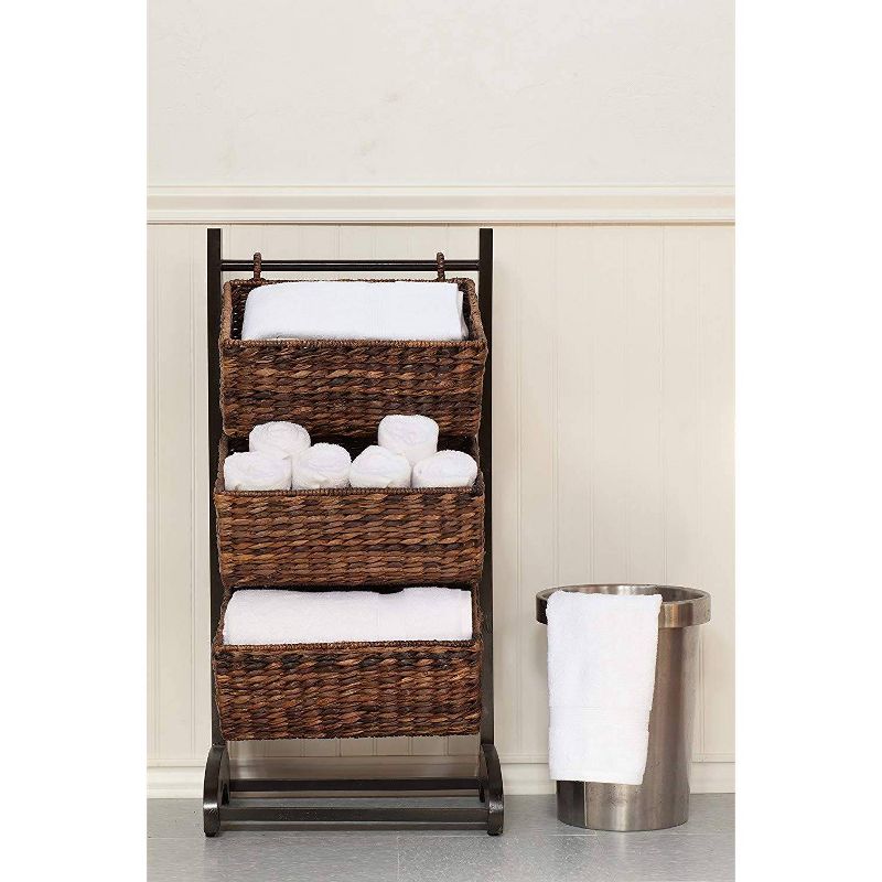 BirdRock Home 3 Tier Abaca Storage Cubby