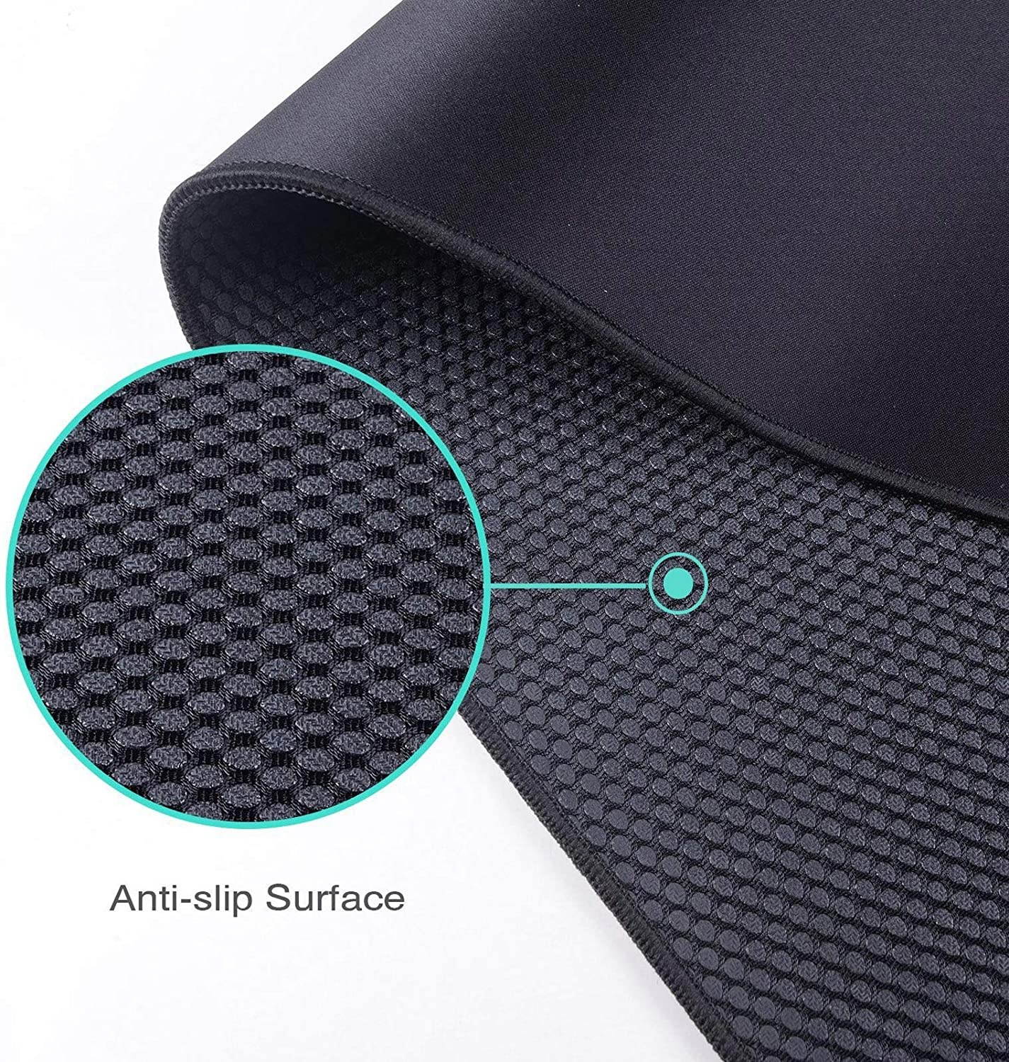 Havit Gaming Mouse Pad (13.78 x 10.63 x 0.12 Inch) Mouse Mat with Stitched Edges & Waterproof Surface, Non-Slip Base Ergonomic Mousepad for Laptop Computer, Black