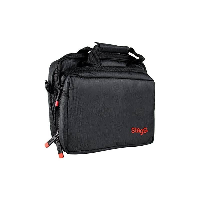 MIB100 Microphone Bag with Thick Velvet Lining Two Compartments Black