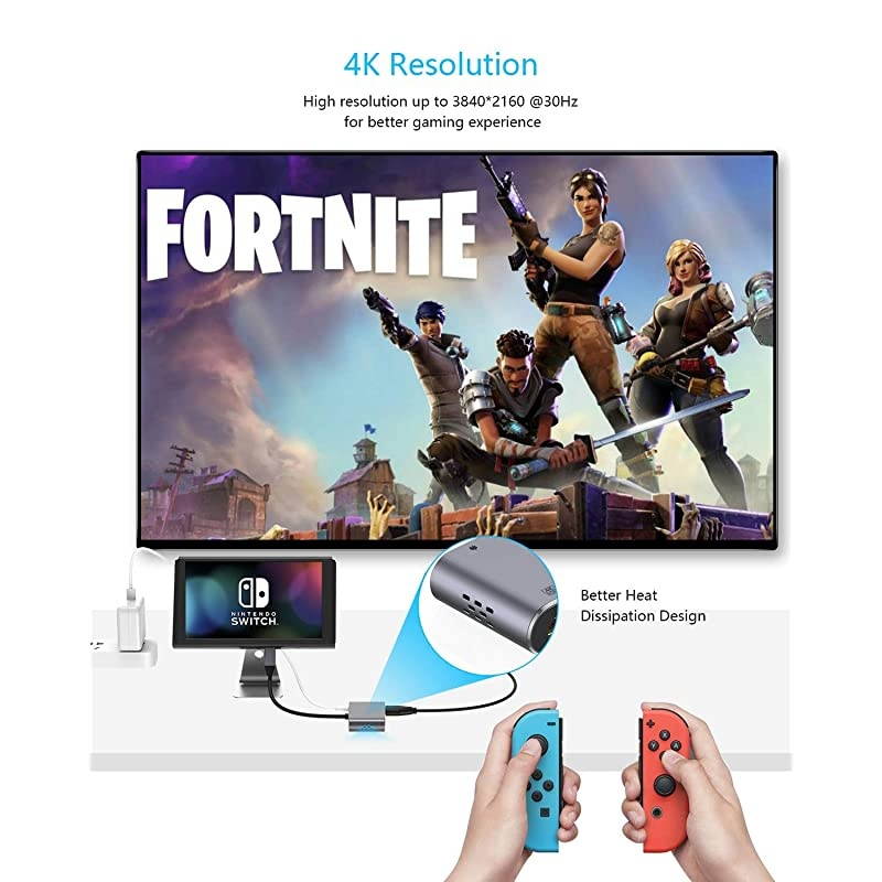 USB C to VGA Adapter USBC to HDMI Hub Adapter Thunderbolt 3 Compatible for MacBook ProAiripad ProDell XPSNintendo Switch