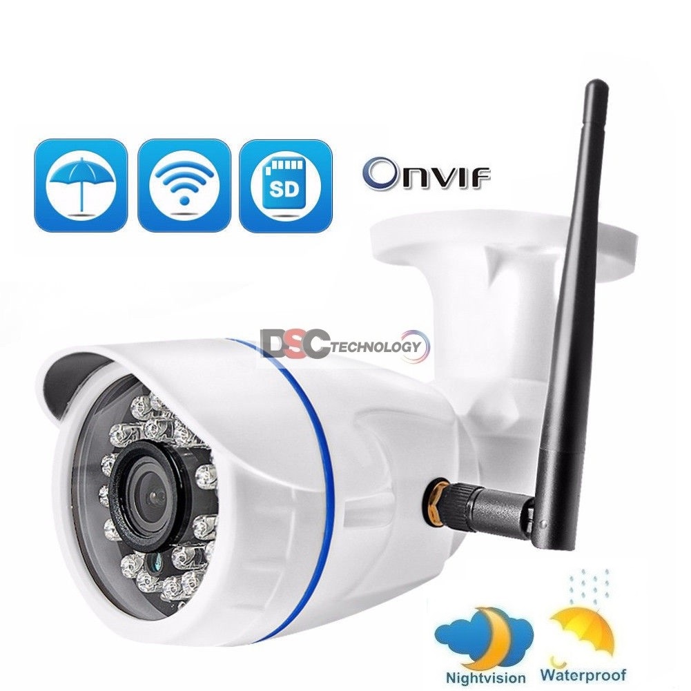 WiFi Camera Outdoor, 720P HD Night Vision IP Cameras, Motion Detection Security Camera, Remote View Waterproof Bullet Cameras for Indoor Outside