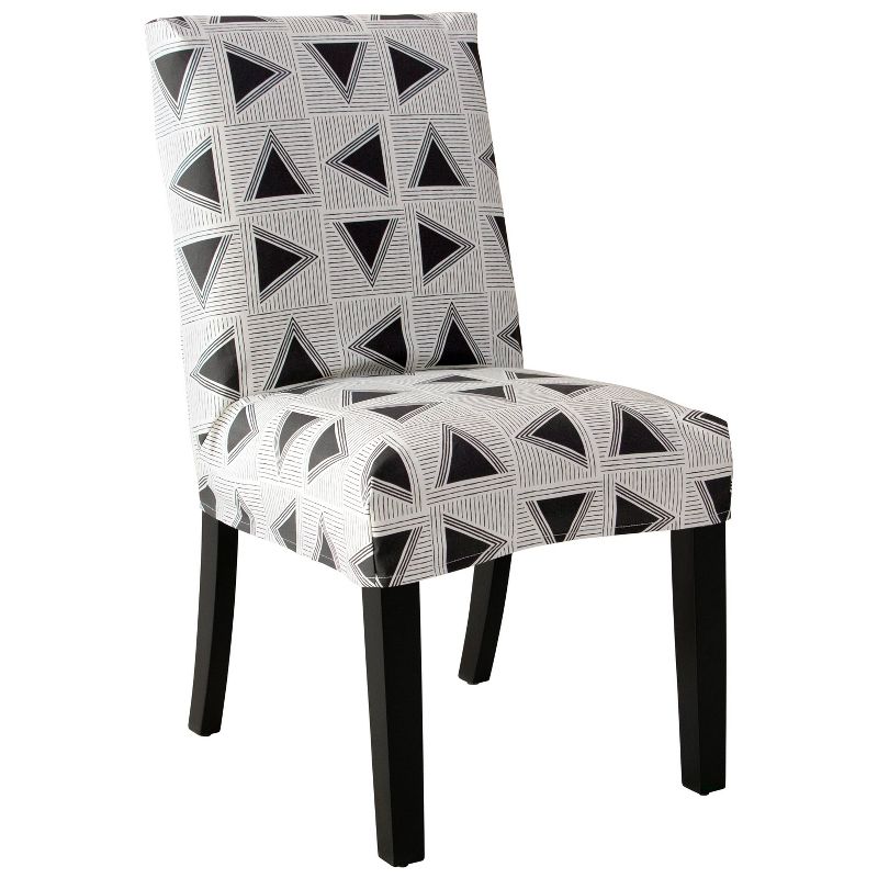 Hendrix Dining Chair Triangle Tile Black White - Skyline Furniture