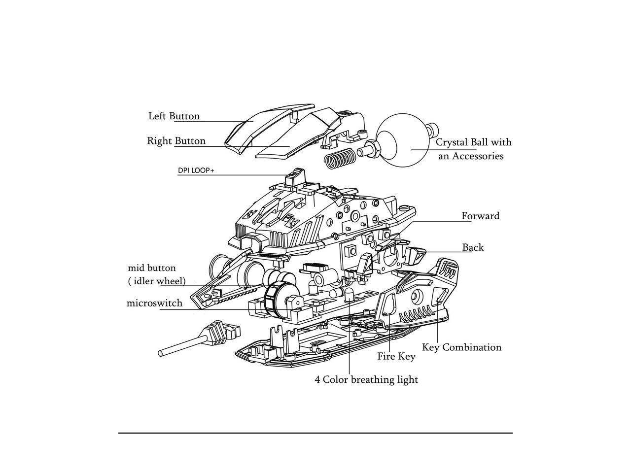 Mechanical Wired Gaming Mouse 8 Button 2500DPI A5050 Chip Macros Programming Optical Computer Mouse for Laptop PC Gamer