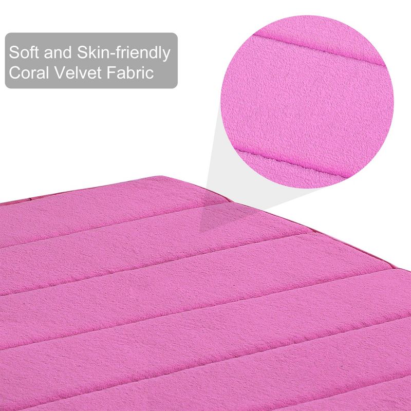 1'8"x2'8" Rectangle Indoor and Outdoor Polyurethane Floor Mat Pink - PiccoCasa