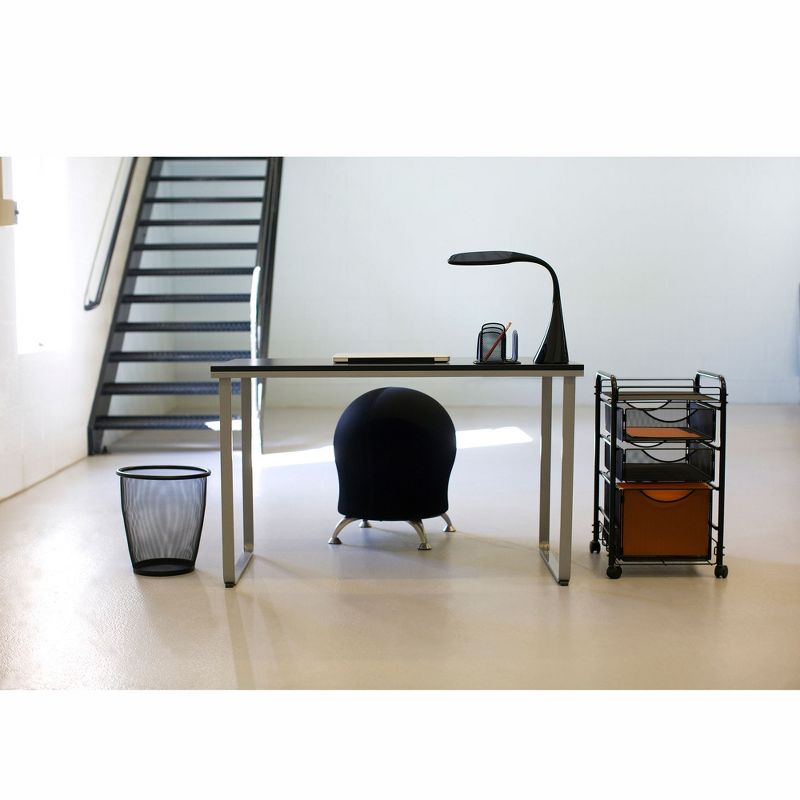 Homz 4-Drawer Medium Rolling Storage Cart - Black with Smoke Drawers