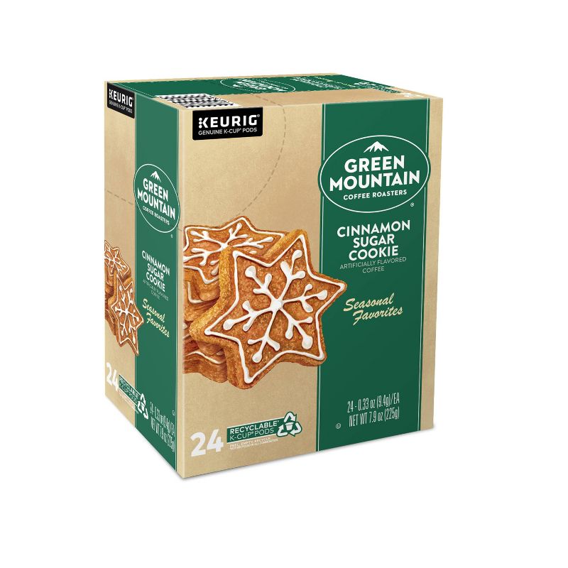 24ct Green Mountain Coffee Cinnamon Sugar Cookie Keurig K-Cup Coffee Pods Flavored Coffee Light Roast