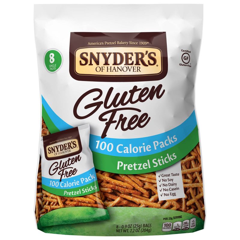 Snyder's of Hanover Gluten Free 100 Calorie Pretzel Sticks Packs - .9oz/8pk