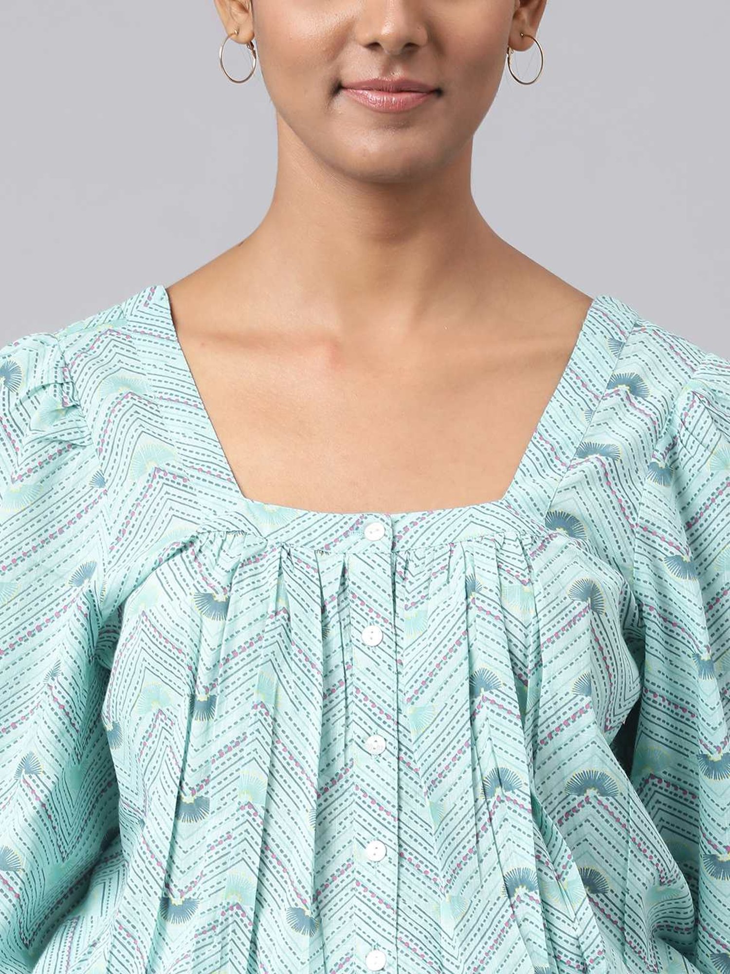 Fabindia Blue Cotton Top