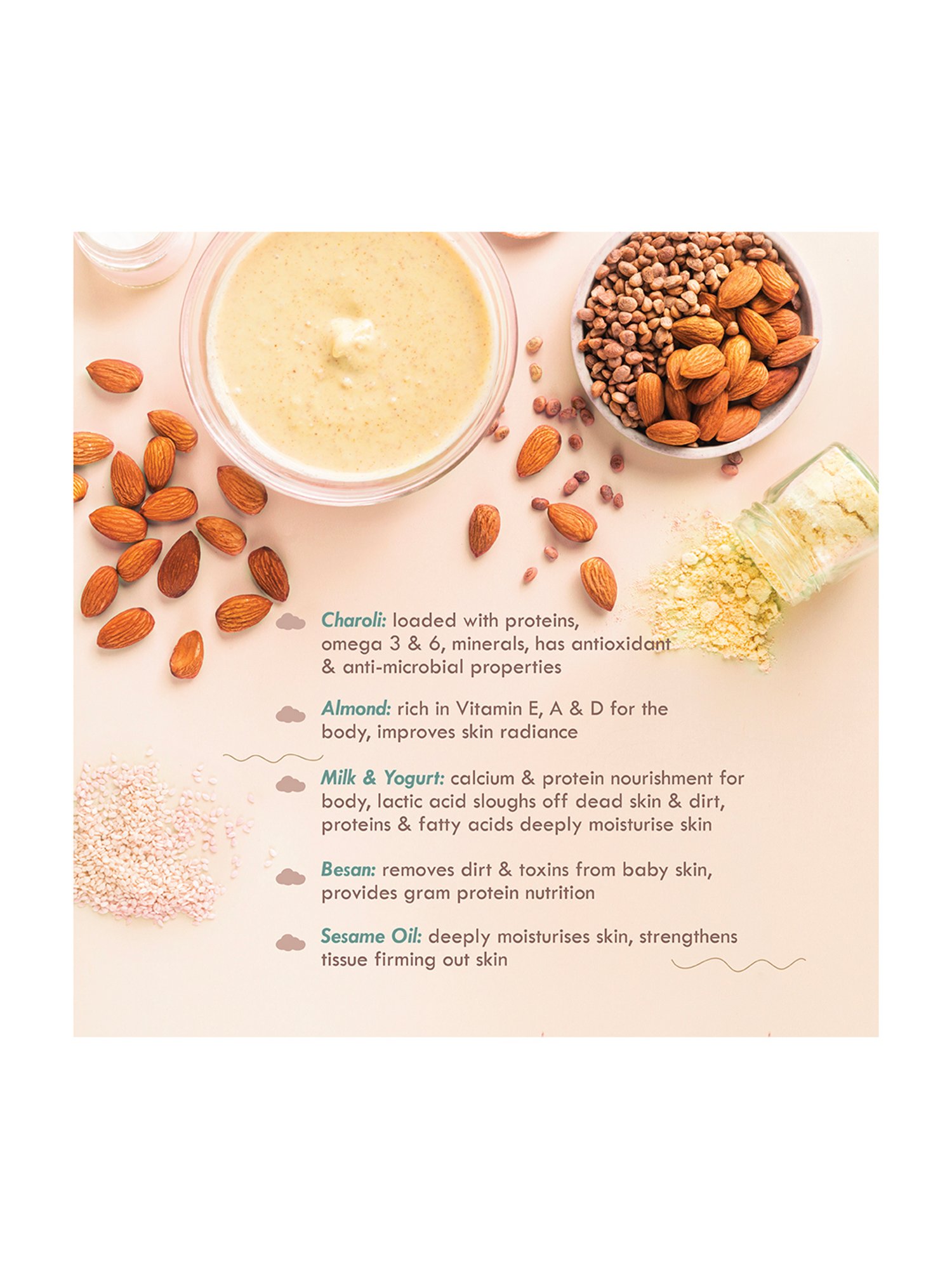 Nat Habit Milk & Nut Baby Daily Ubtan Body Scrub for 6 Months to 2 Years - 80 gm