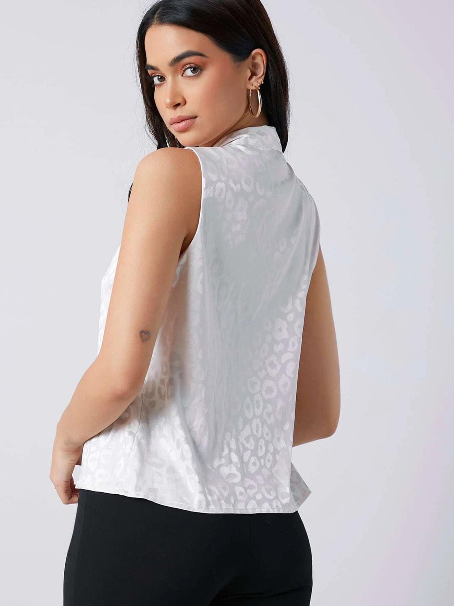 Kotty White Printed Top