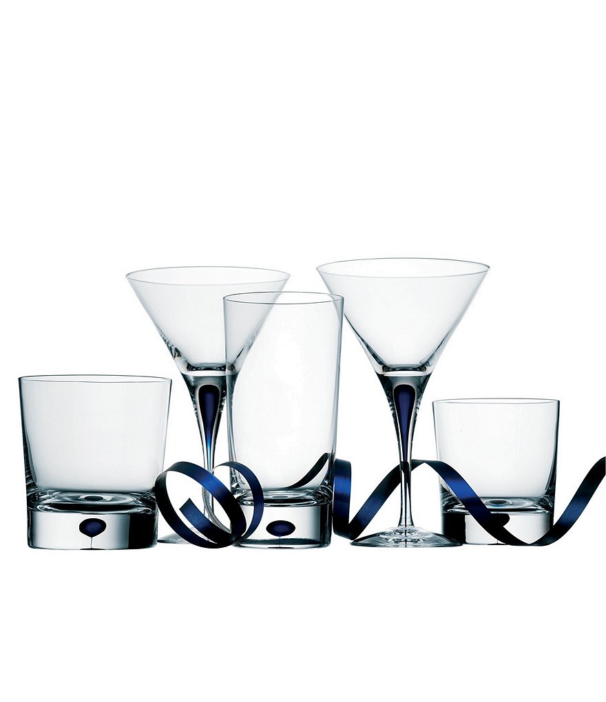 Orrefors Intermezzo Blue Tumbler, Pair