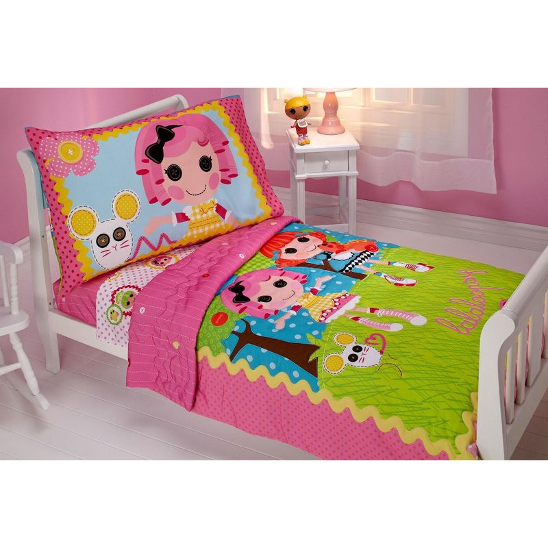 4pc Toddler Bedding Set Sew Cute Comforter and Sheet Set - Lalaloopsy..