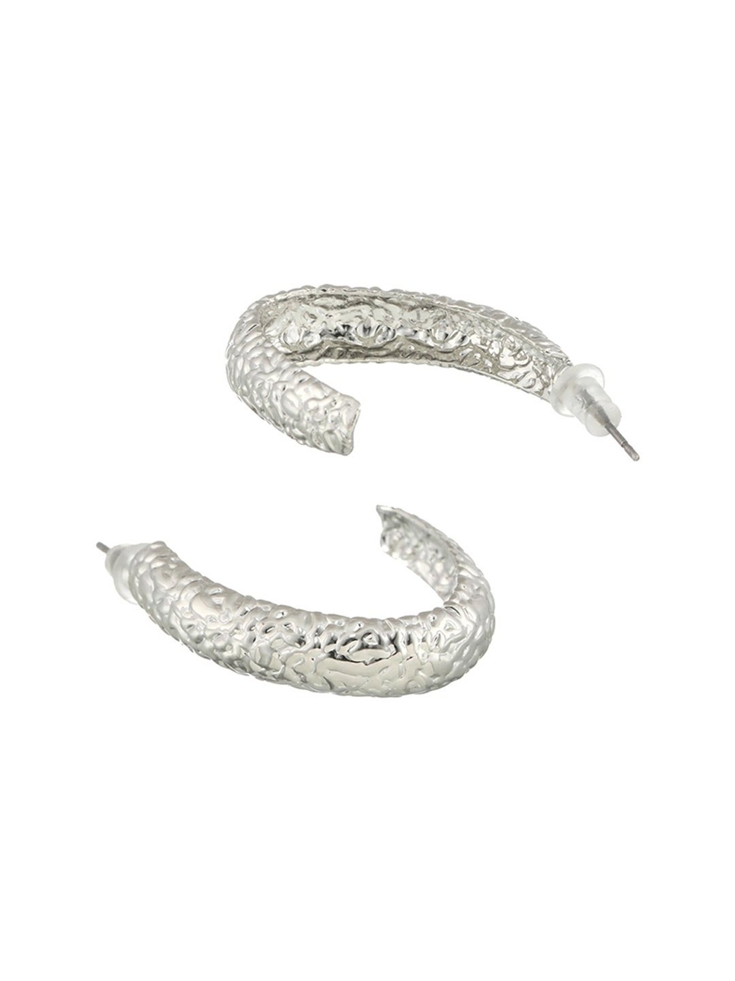 Aatmana Textured Oval Hoop Earrings