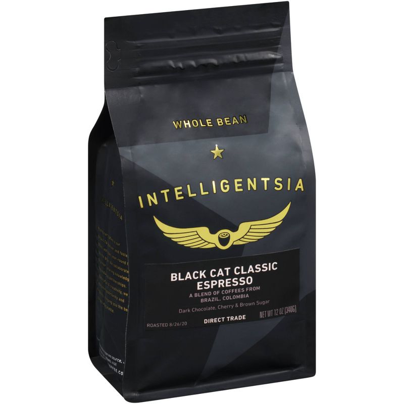 Intelligentsia Direct Trade Black Cat Classic Espresso Roast Dark Roast Whole Bean Coffee -12oz