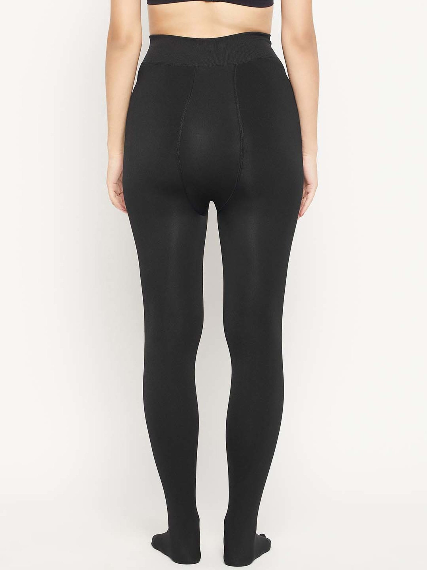 Secrets By ZeroKaata Beige & Black Plain Stockings - Pack Of 2