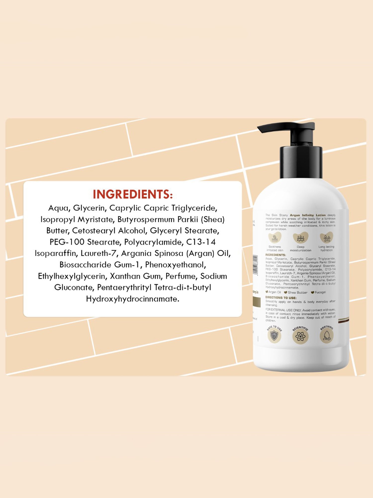 The Skin Story Shea Butter Argan Infinity Lotion for Deeply Moisturized Skin - 280 ml