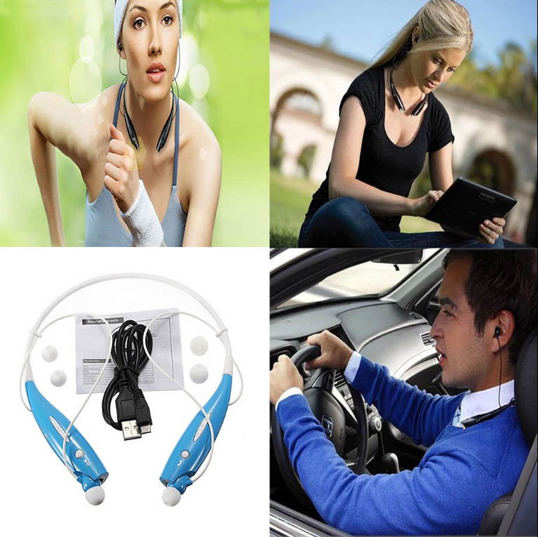 HV-800 Wireless Bluetooth 4.0 Music Stereo Universal Headset Headphone Vibration Neckband Style for iPhone iPad Samsung