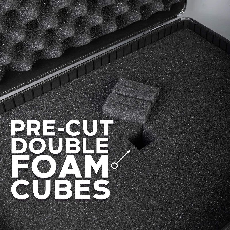 Zeikos ZE-HC36-W Deluxe Medium Hard Shell Protective Storage Portable Work Case with Shoulder Strap, Reliable Latches, and Dividers, White