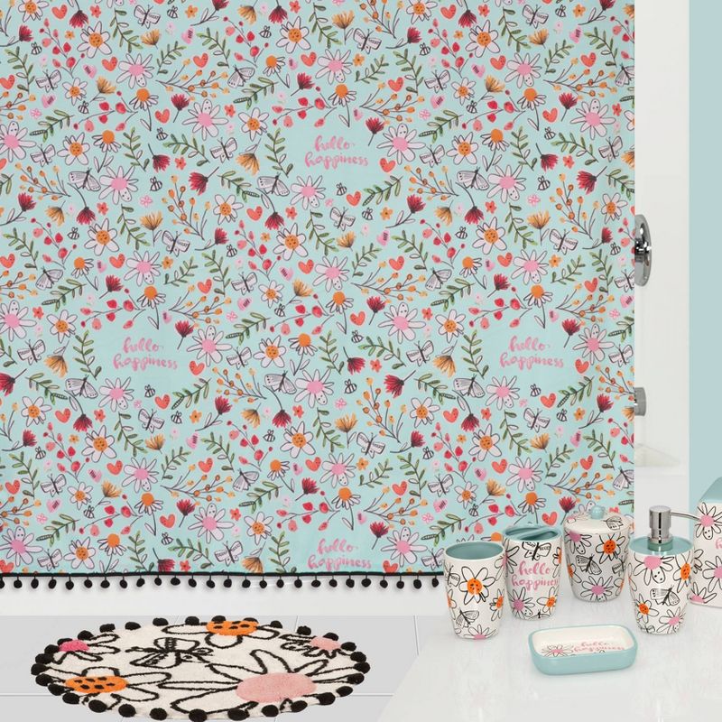 Hello Happiness Bath Rug - Creative Bath