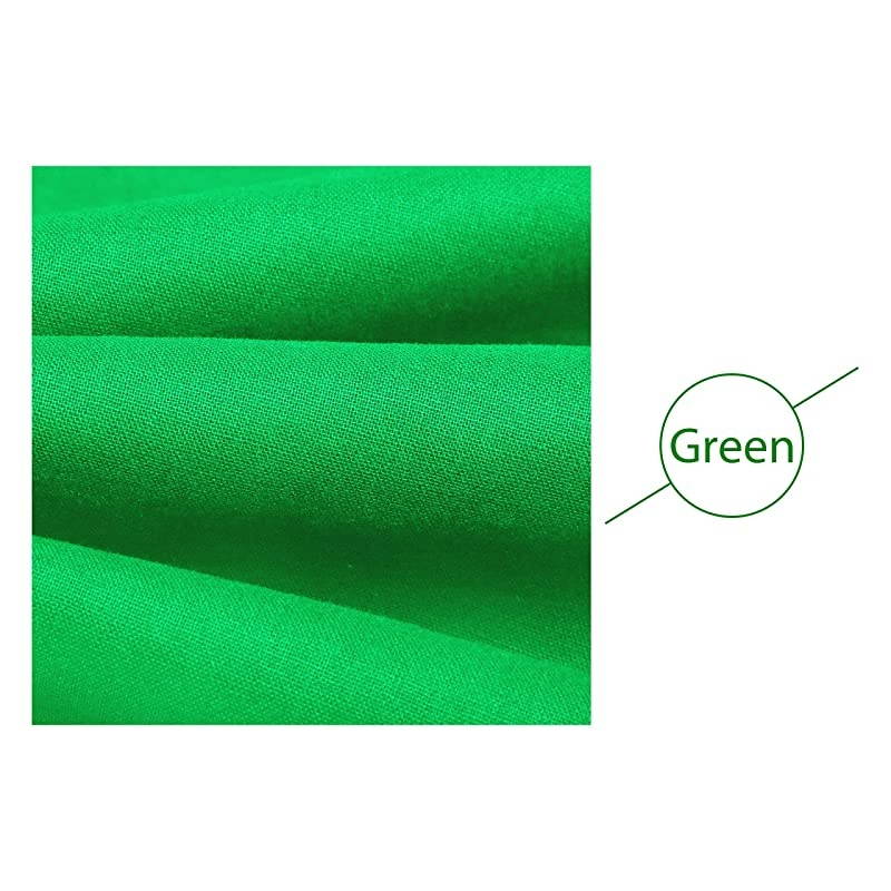 6 x 9 ft Photography Backdrop Background Green Chromakey Muslin Background Screen for Photo Video Studio 4 x Backdrop Clip