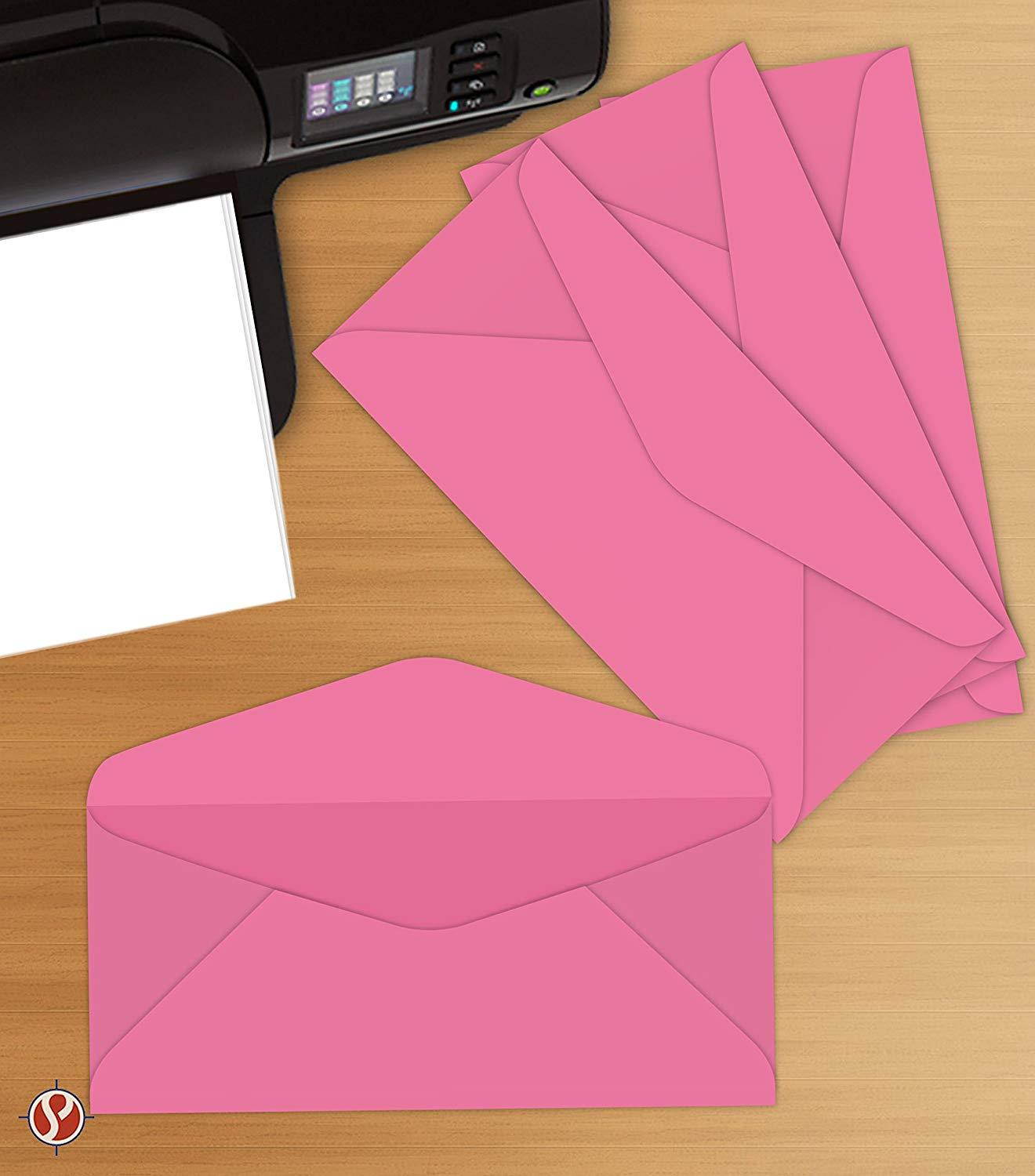 Bright Color #10 Envelopes - 50 Envelopes (Hot Pink Fuchsia)