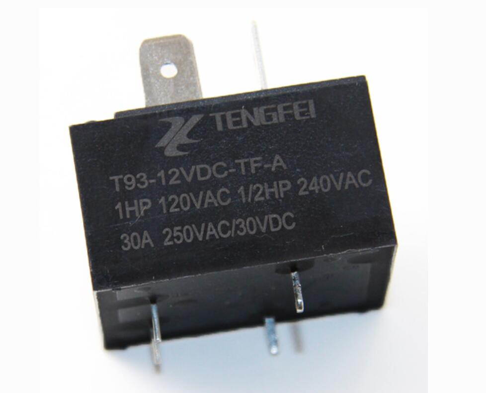10 pcs normal open 4 pins DC12V 0.93w small electromagnetic relay T93-12VDC-TF-A for 30A 250VAC/30VDC contact load