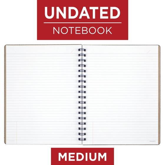 At-A-Glance Signature Collection Medium Meeting Book - 80 Sheets - Twin Wirebound - Ruled - 7 7/8" x 9 5/8" - 1Each  MEA